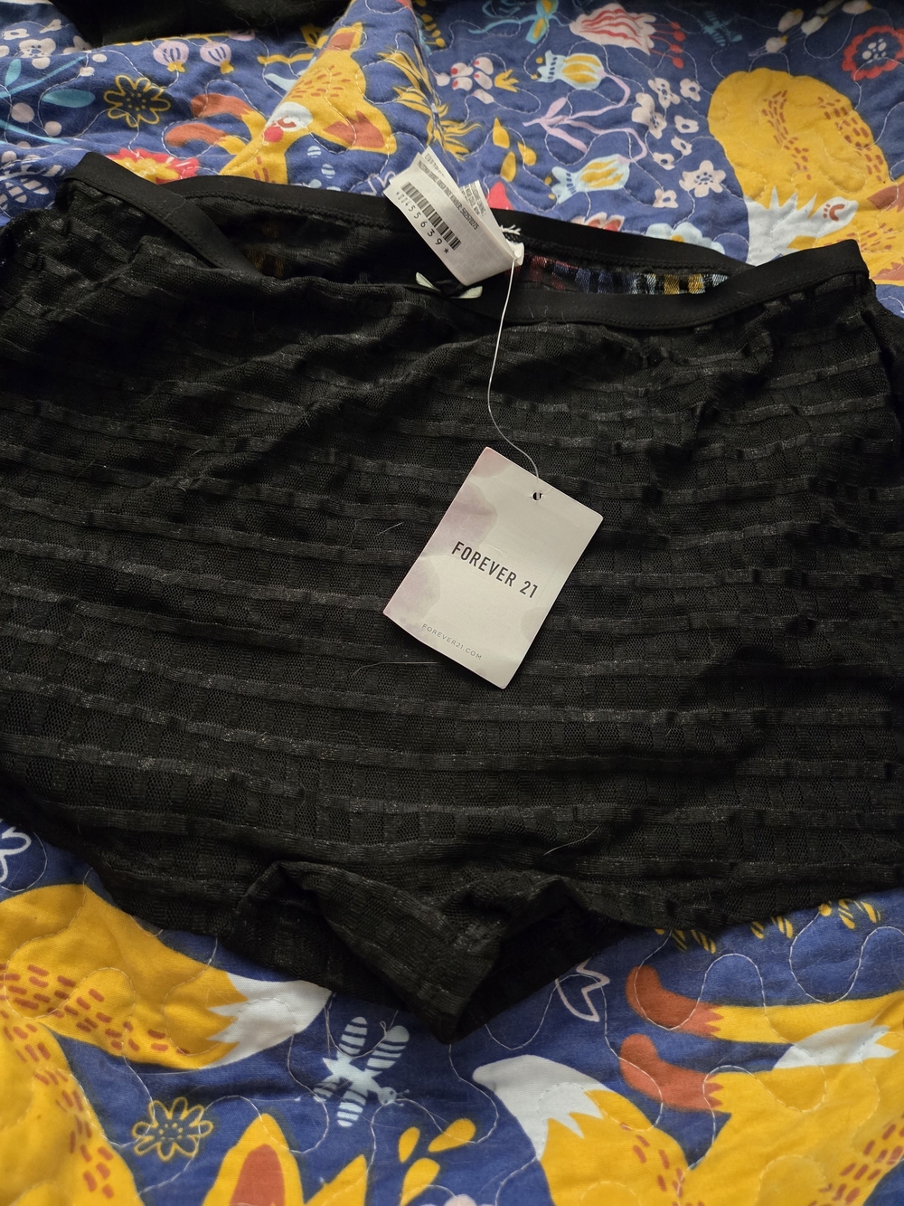 NWT Forever 21 Black Mesh Boyshorts